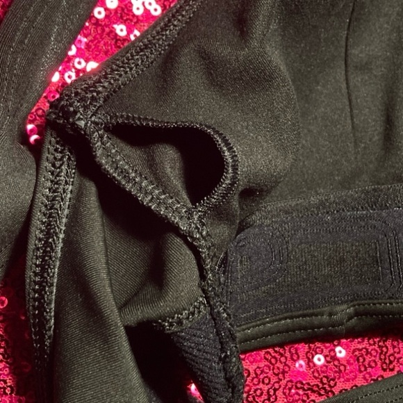 Victoria’s Secret Pink Ultimate Square-Neck Sports Bra Black Sparkle Size Large - Picture 14 of 17